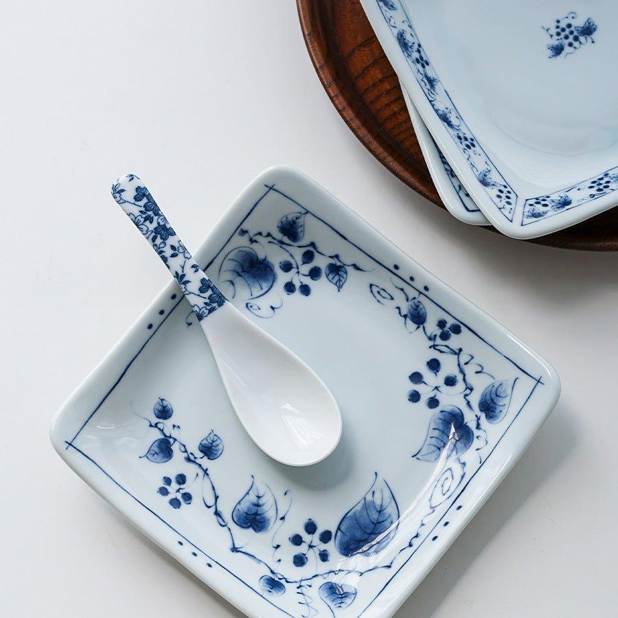 Japanese Handcrafted Mino Ware Ceramic Square Plates - MASU