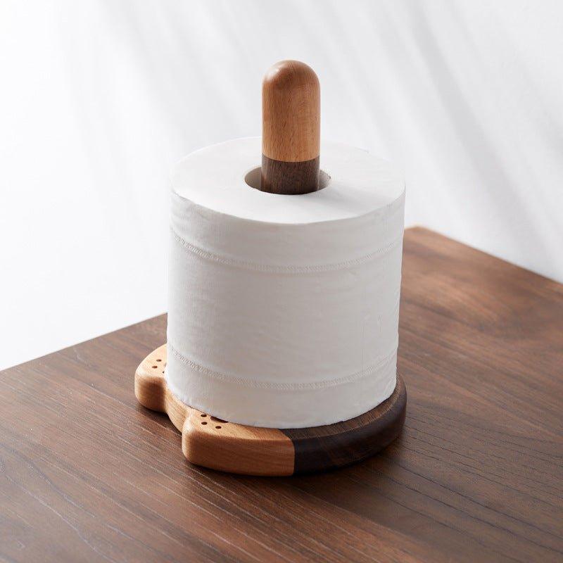 Handcrafted Wooden Tail-Shaped Kitchen Towel / Toilet Roll Dispensers - MASU