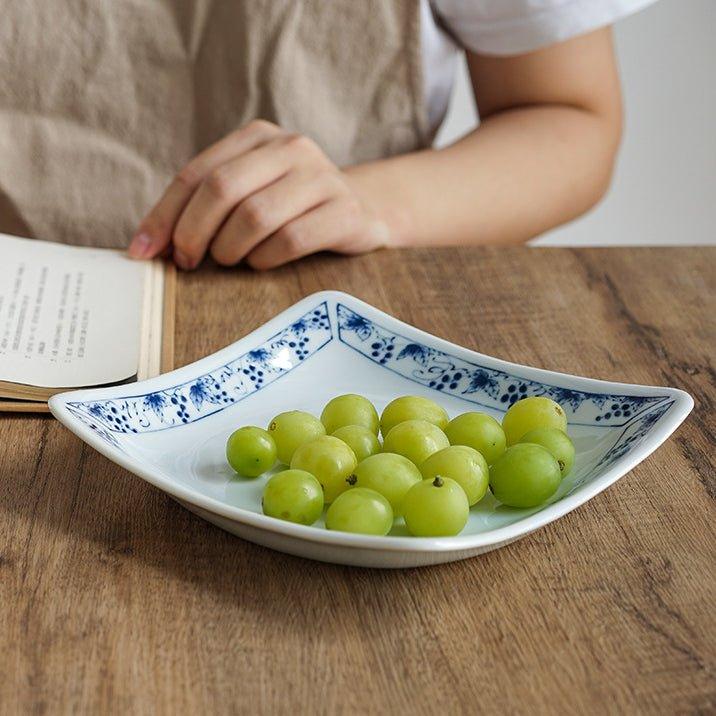 Japanese Handcrafted Mino Ware Ceramic Square Plates - MASU