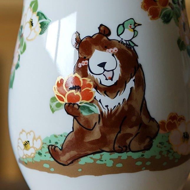 Japanese Tamikazu Hayashi Hand-painted Animal Theme Ceramic Tall Cup Gift Sets - MASU