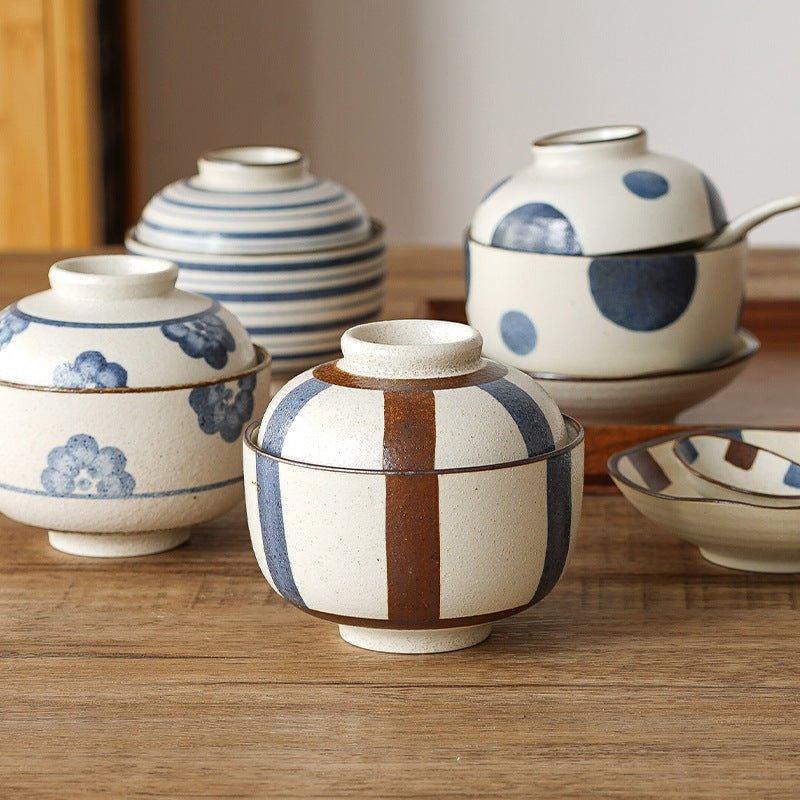 Japanese Handcrafted Ceramic Rounded Bowl With Lid - MASU