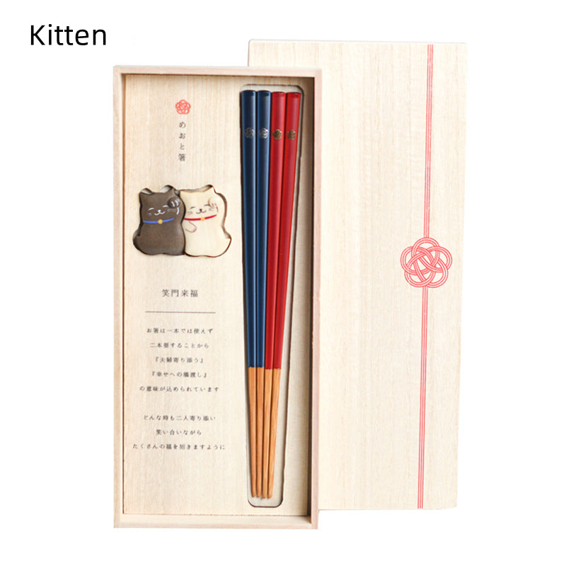 Japanese Handcrafted Pets Wooden Chopsticks Wedding Gift Sets - MASU