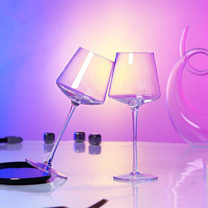 Minimalistic Burgundy Crystal Wine Glasses - MASU
