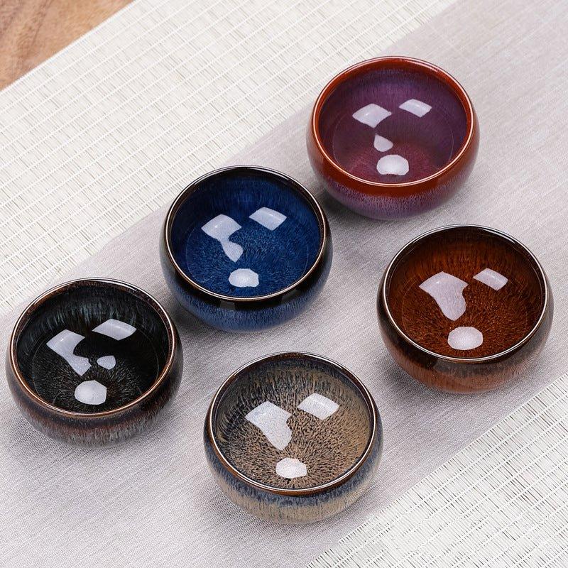 Handcrafted Ceramic Gloss-Glazed Chinese Kung-Fu Tea Cup Set - MASU