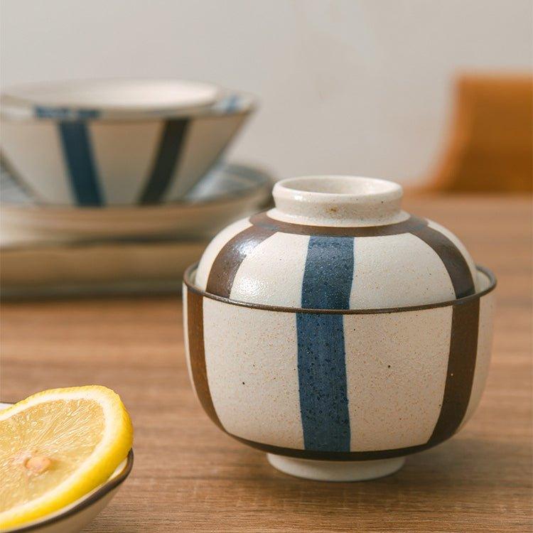 Japanese Handcrafted Ceramic Rounded Bowl With Lid - MASU