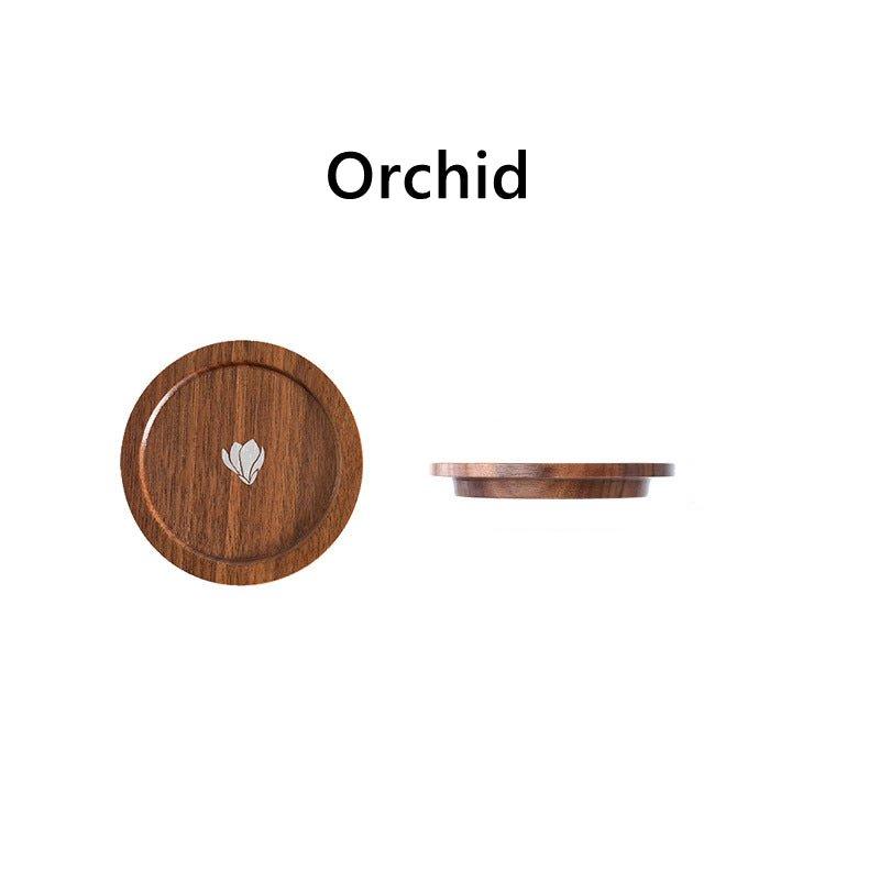 Japanese Rounded Walnut Wood Tea Cup Lid/Coaster - MASU
