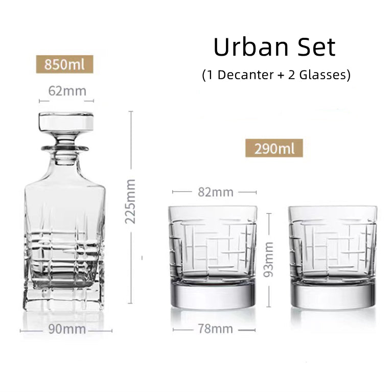 Davinci Italian Whisky Glasses With Decanter Sets - MASU