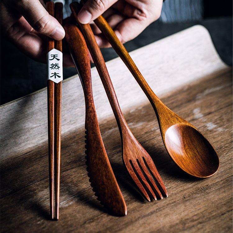 Japanese Plain Style Wooden Utensil Sets - MASU