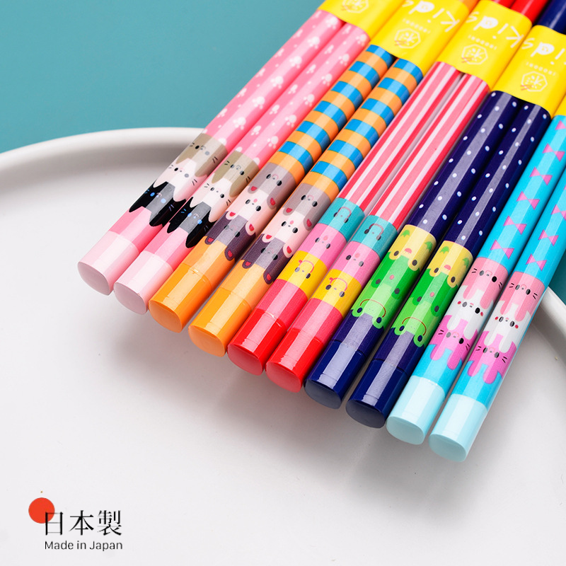 Japanese Handcrafted Cartoon Wooden Children's Chopsticks - MASU