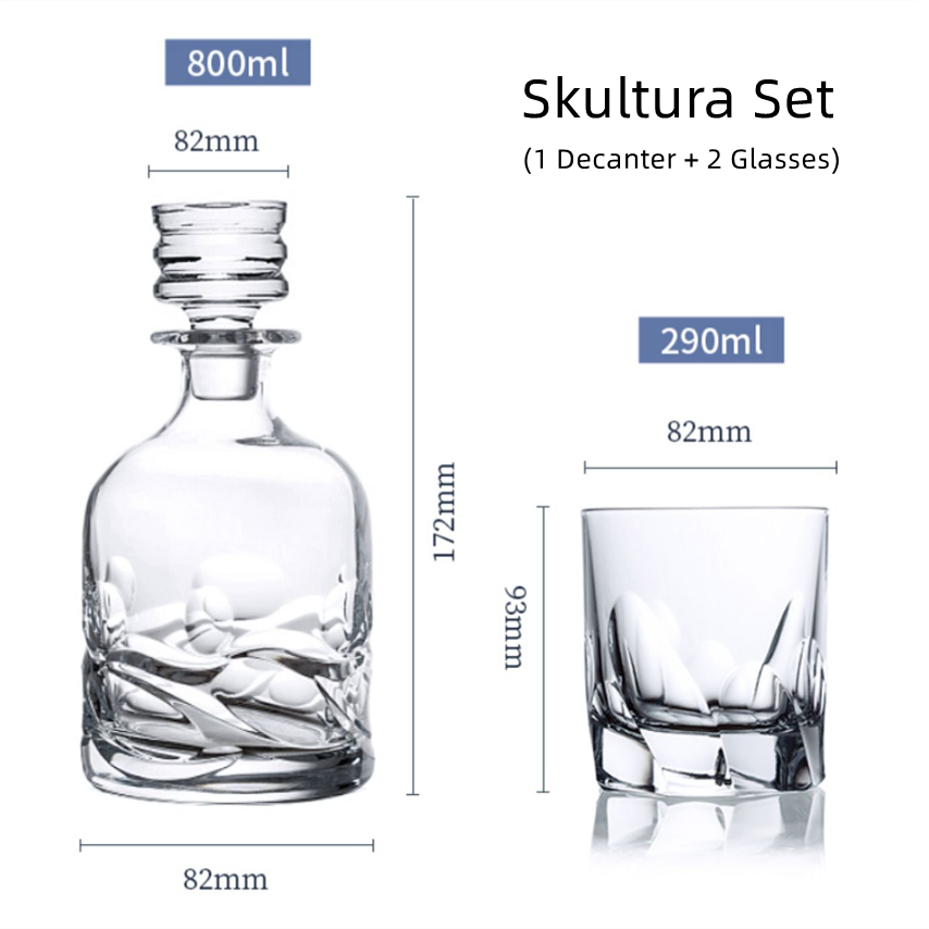 Davinci Italian Whisky Glasses With Decanter Sets - MASU