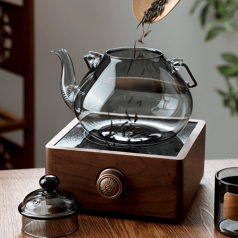 Wood And Glass Fusion Tea Cups Set - MASU