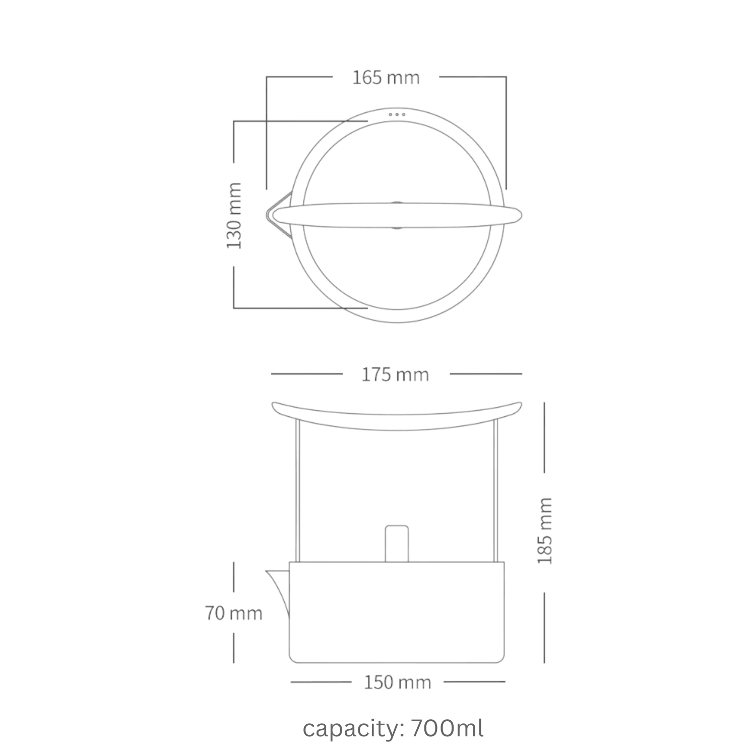 Minimalistic White Stainless Steel Torii Water Boiler - MASU