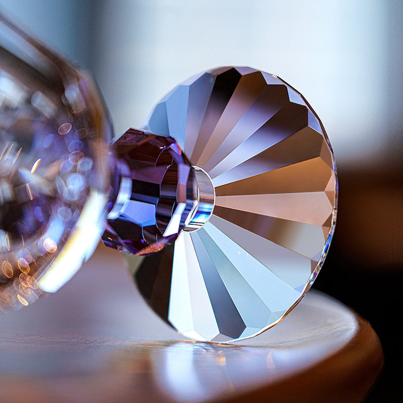 Edo Kiriko Handcrafted Crystal Prism Wine Glass
