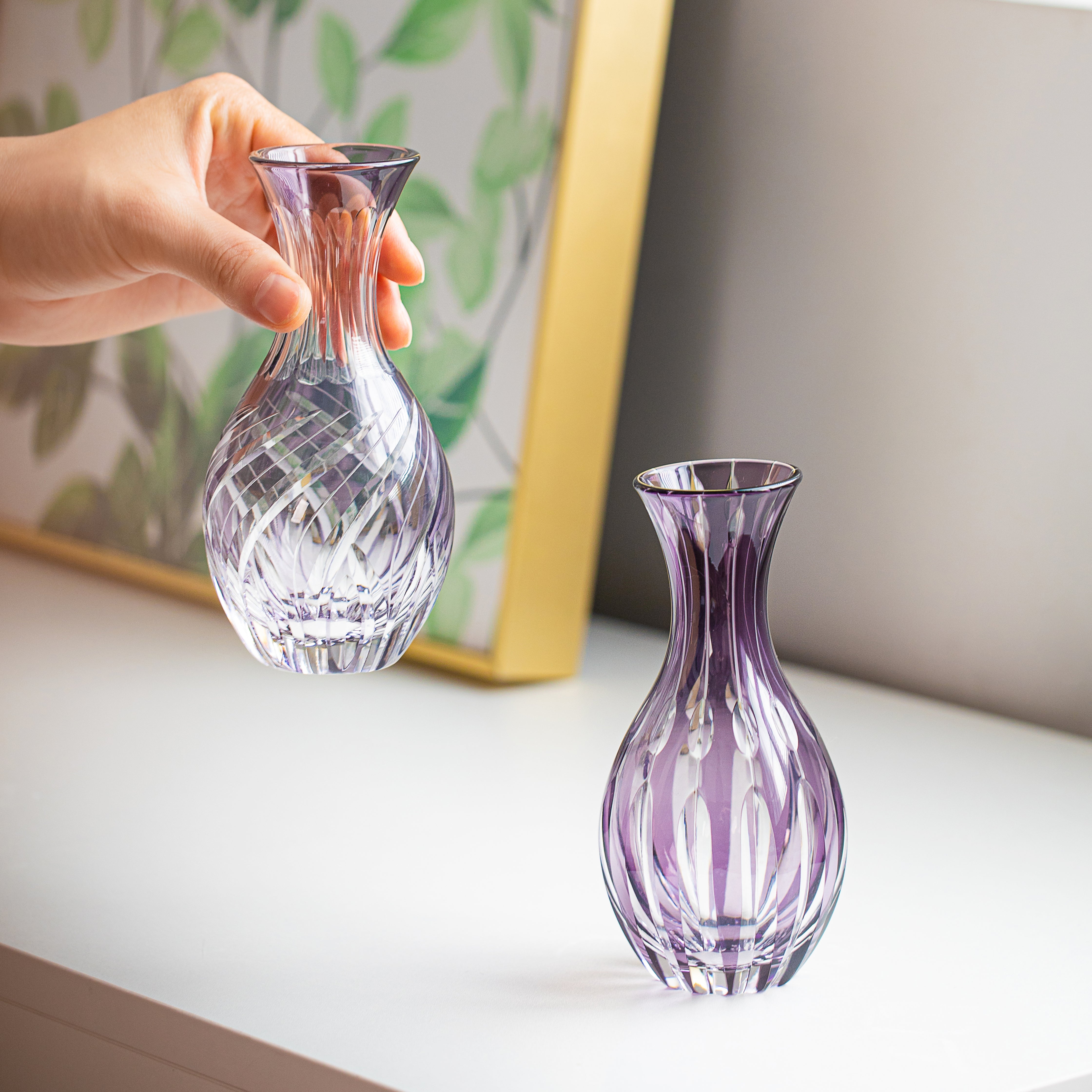 Edo Kiriko Handcrafted Murasaki Sake Collection