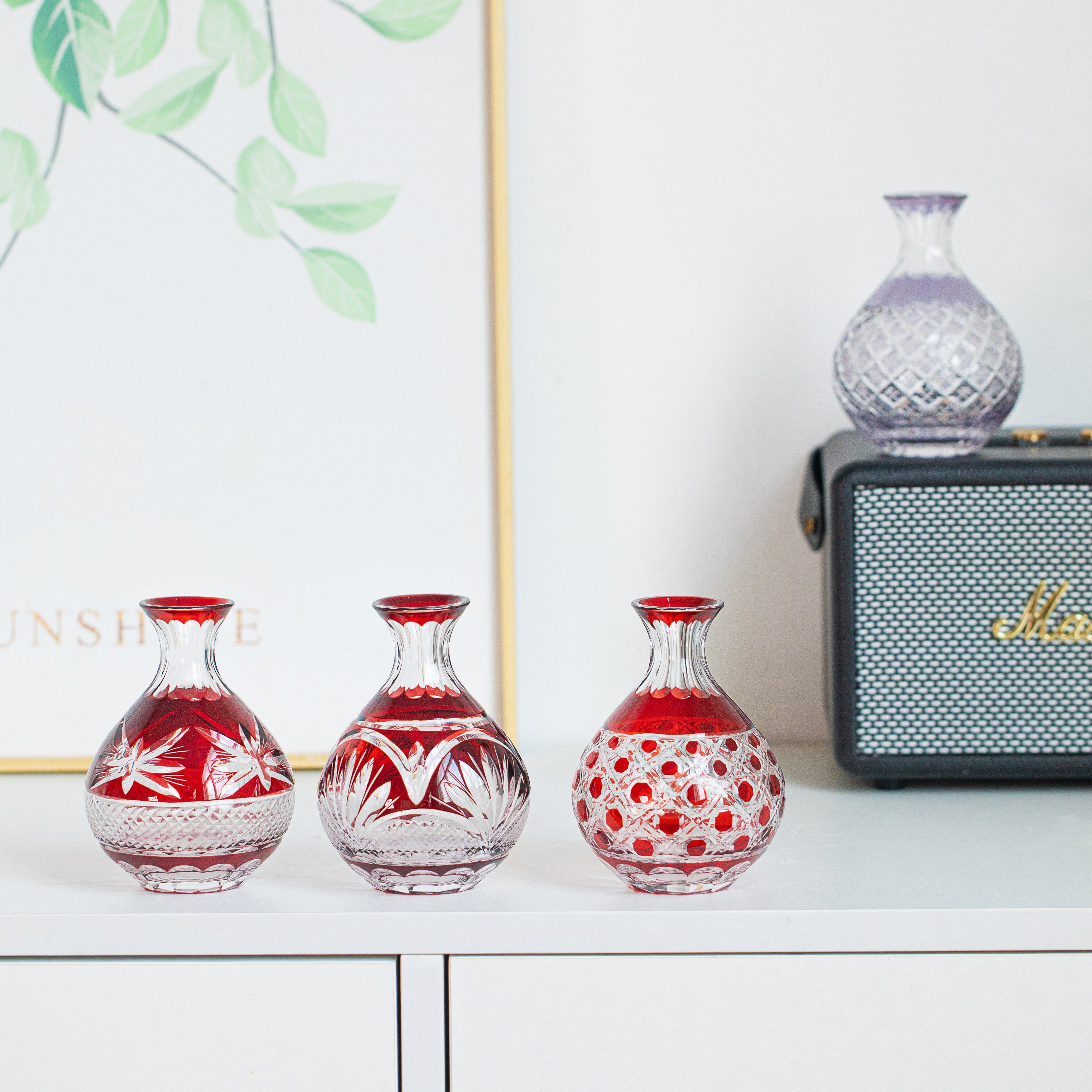 Edo Kiriko Handcrafted Akemizu Sake Collection