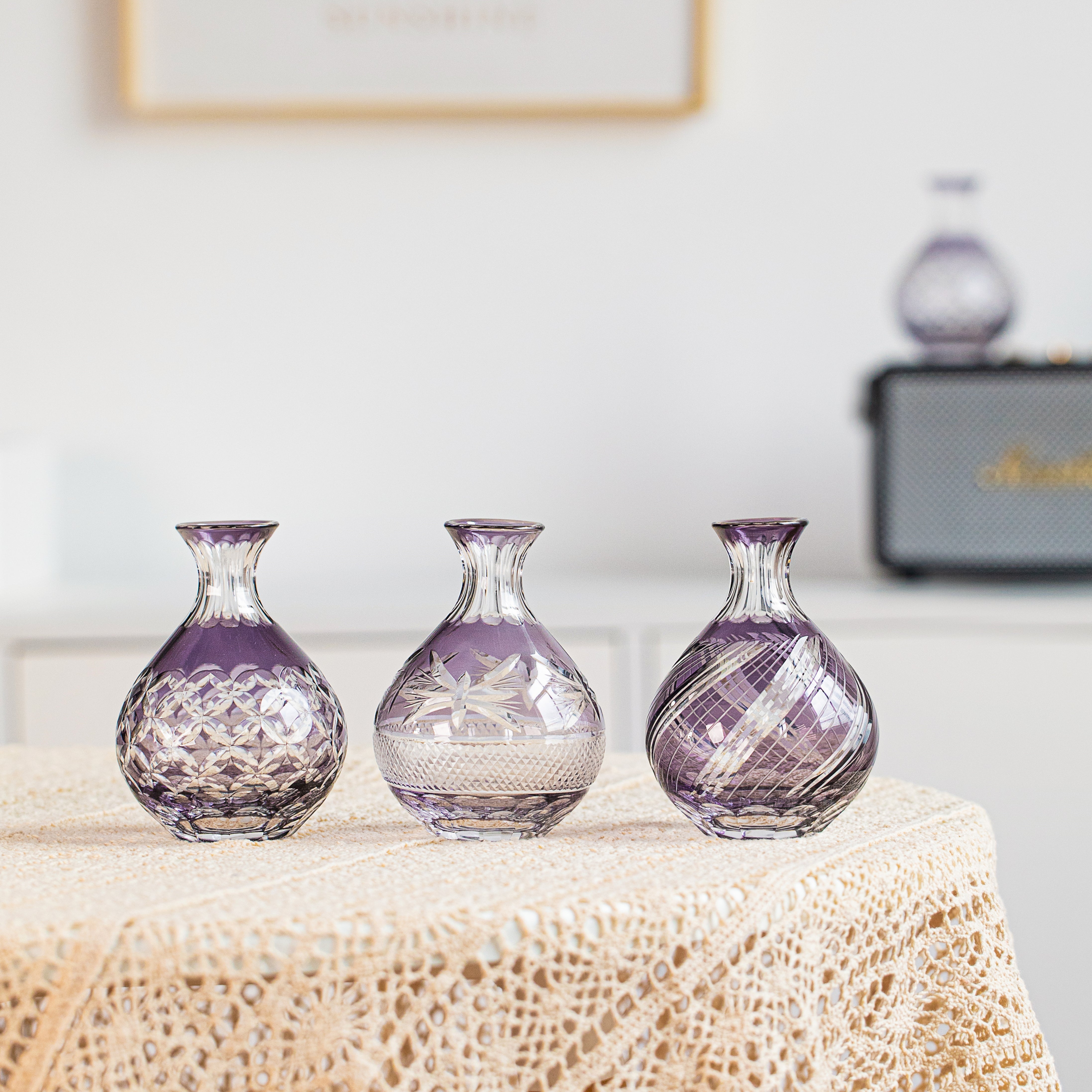 Edo Kiriko Handcrafted Yugiri Sake Collection