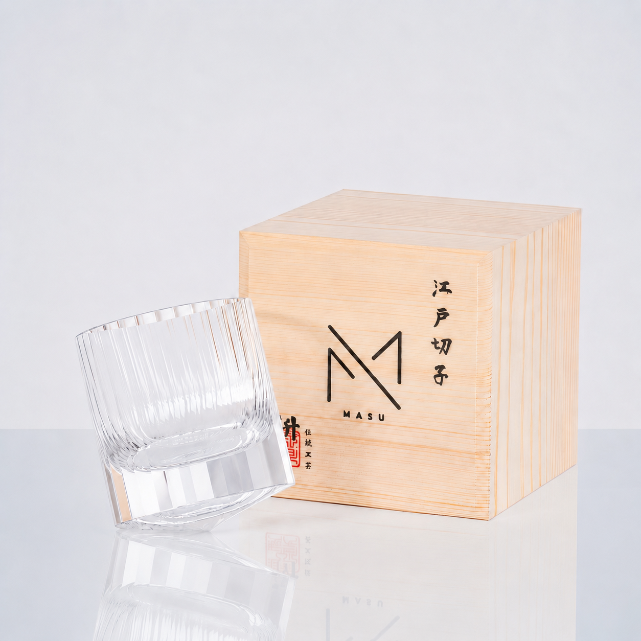 Edo Kiriko Diamond Cut Rotating Crystal Whisky Glass Collection