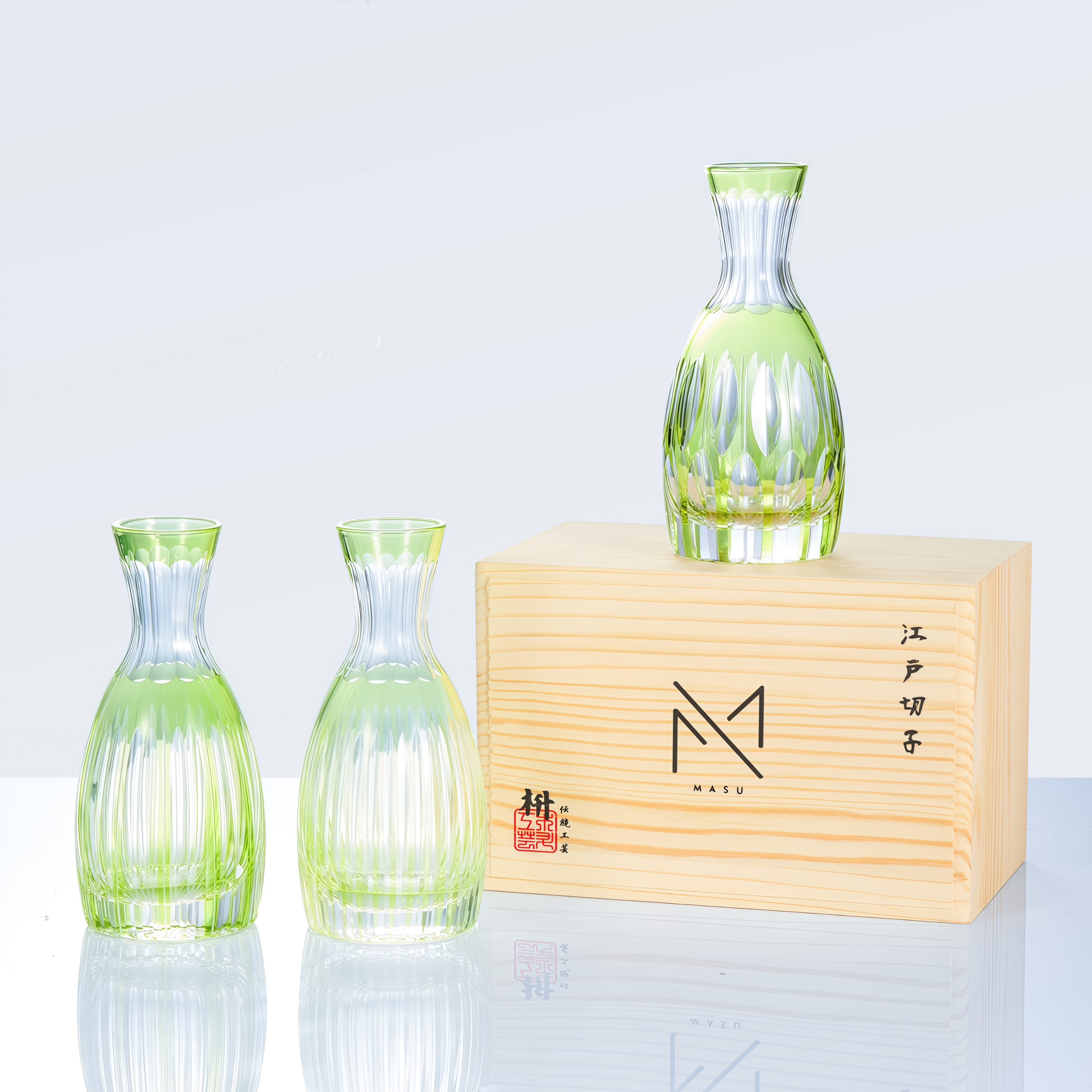 Edo Kiriko Handcrafted Komari Sake Collection