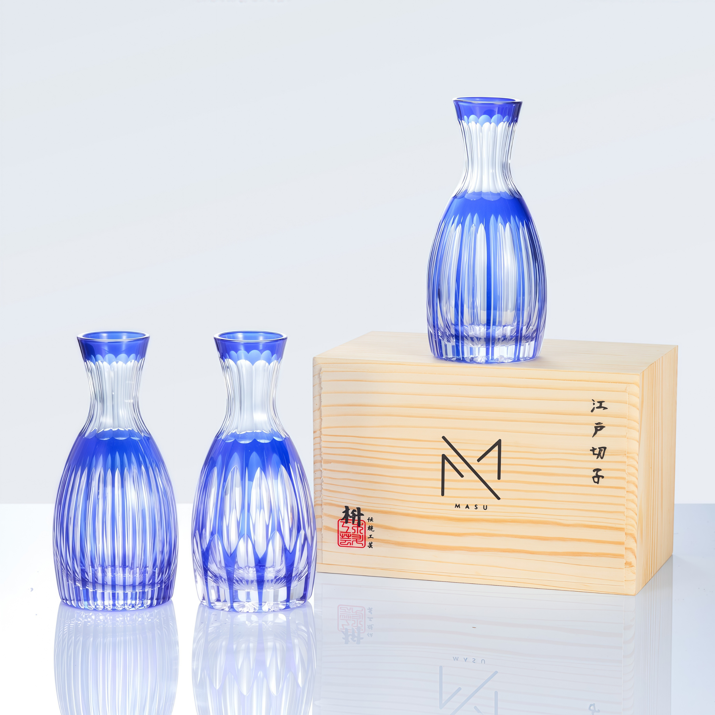 Edo Kiriko Handcrafted Komari Sake Collection