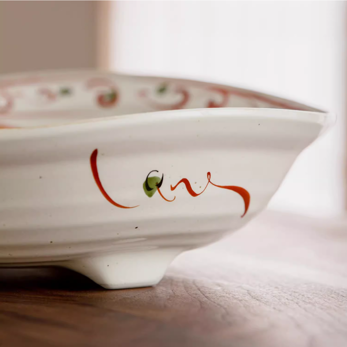 Minoware Akae Red Blossom Butterfly Dish Collection