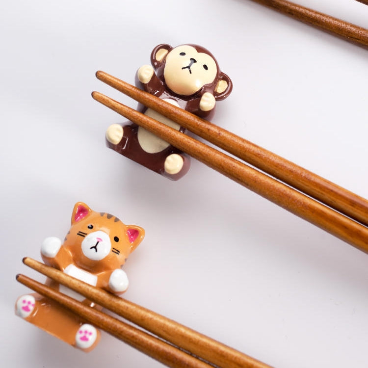 Japanese Handcrafted Animal Series Wooden Children's Chopsticks Set