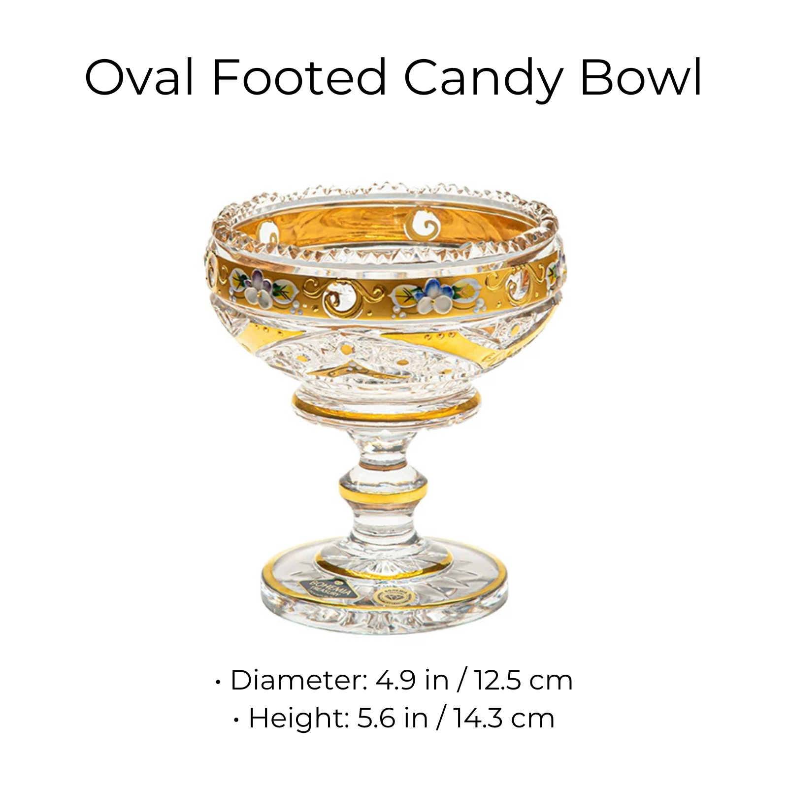 Bohemian Crystal Gilded Enamel Candy Bowl And Dish Collection