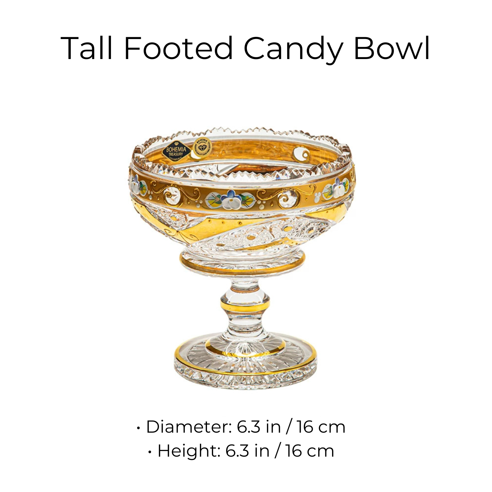 Bohemian Crystal Gilded Enamel Candy Bowl And Dish Collection