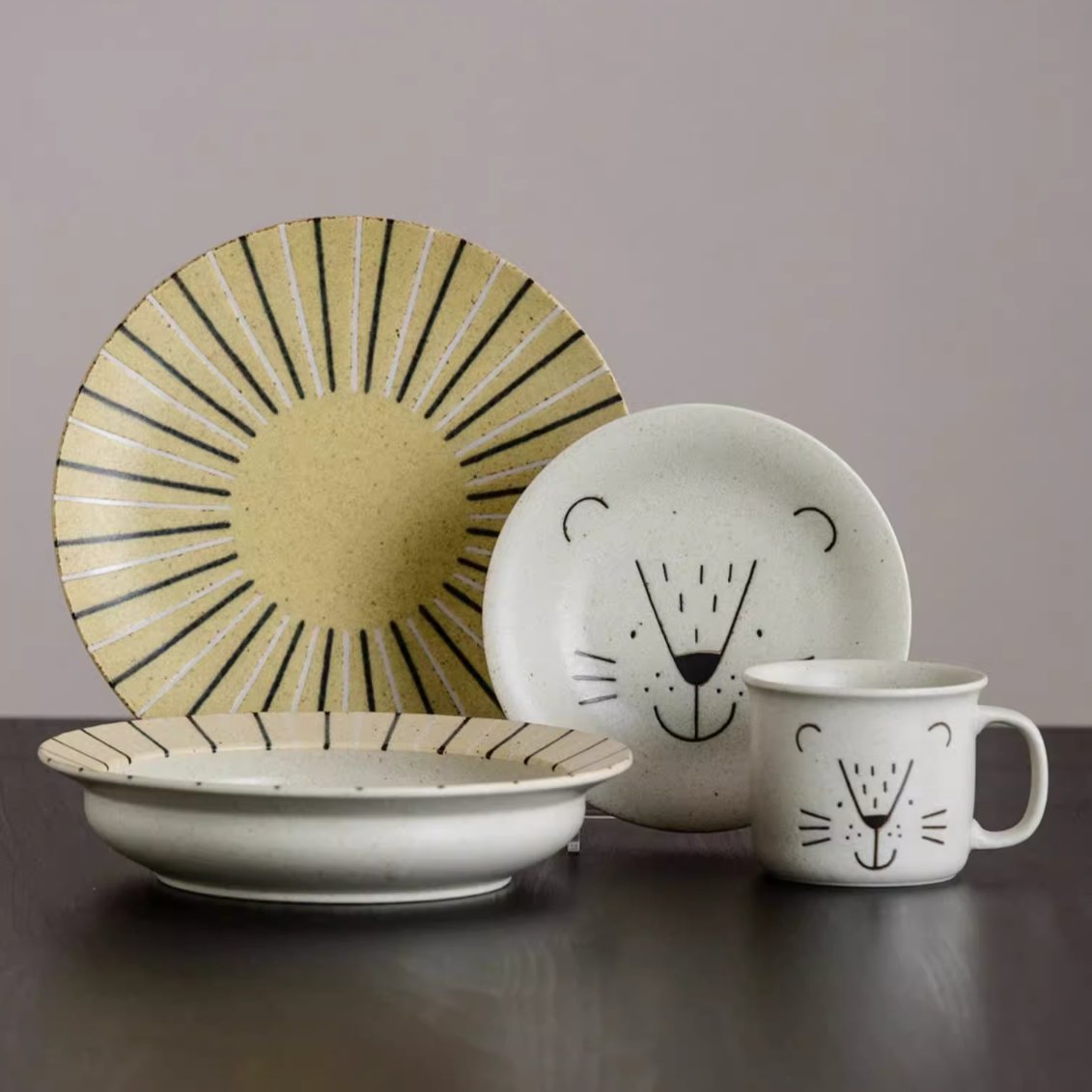 Awasaka Animal Friends Ceramic Dining Set