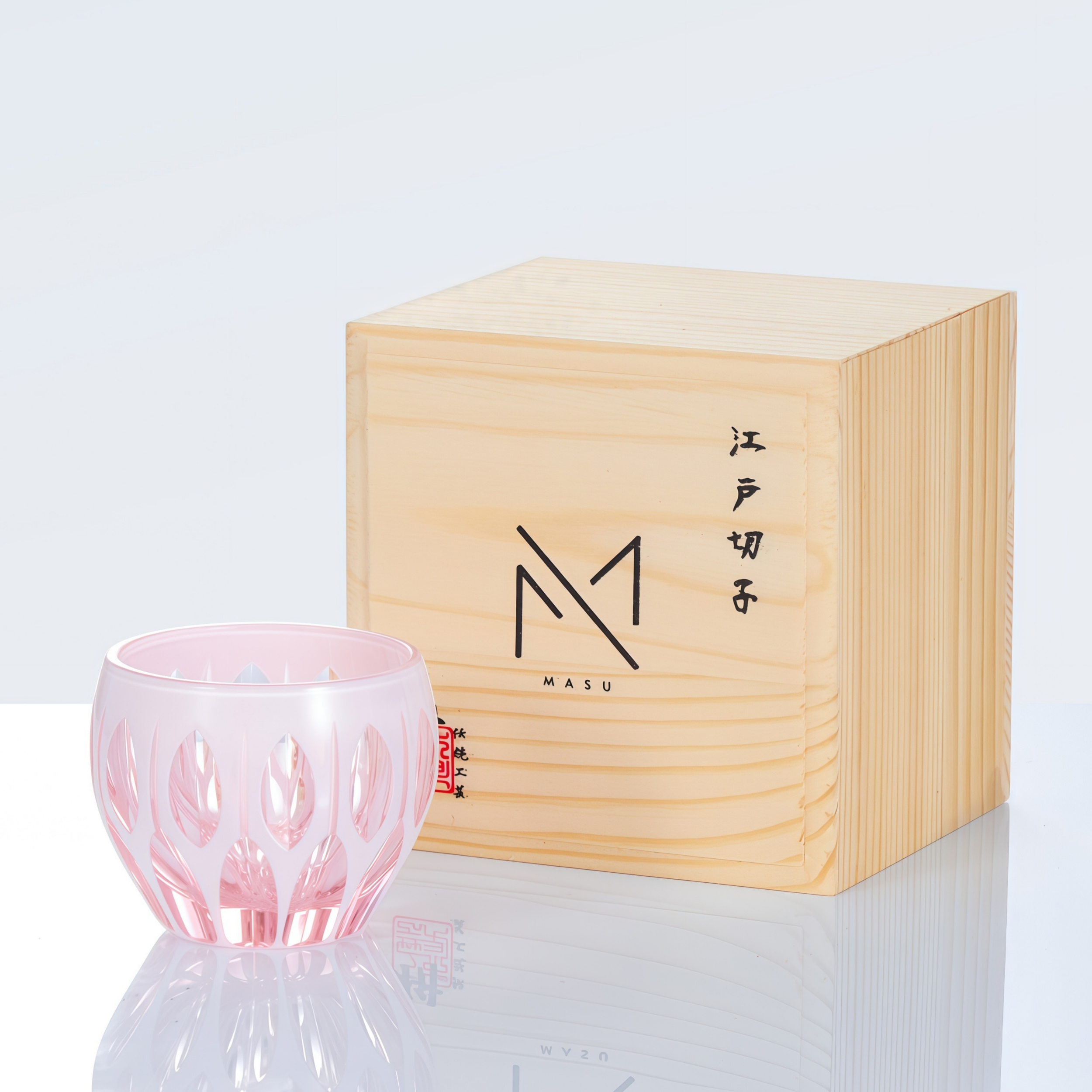Edo Kiriko Handcrafted Usumurasaki Guinomi Sake Cup Collection