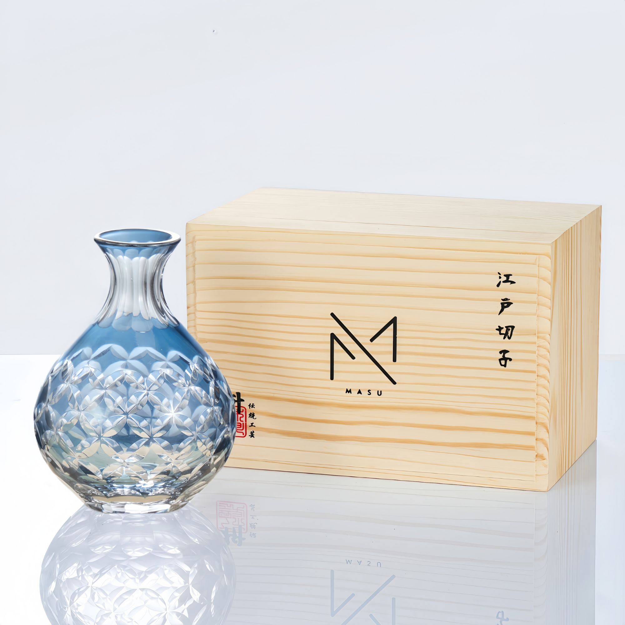 Edo Kiriko Handcrafted Kuroha Sake Collection
