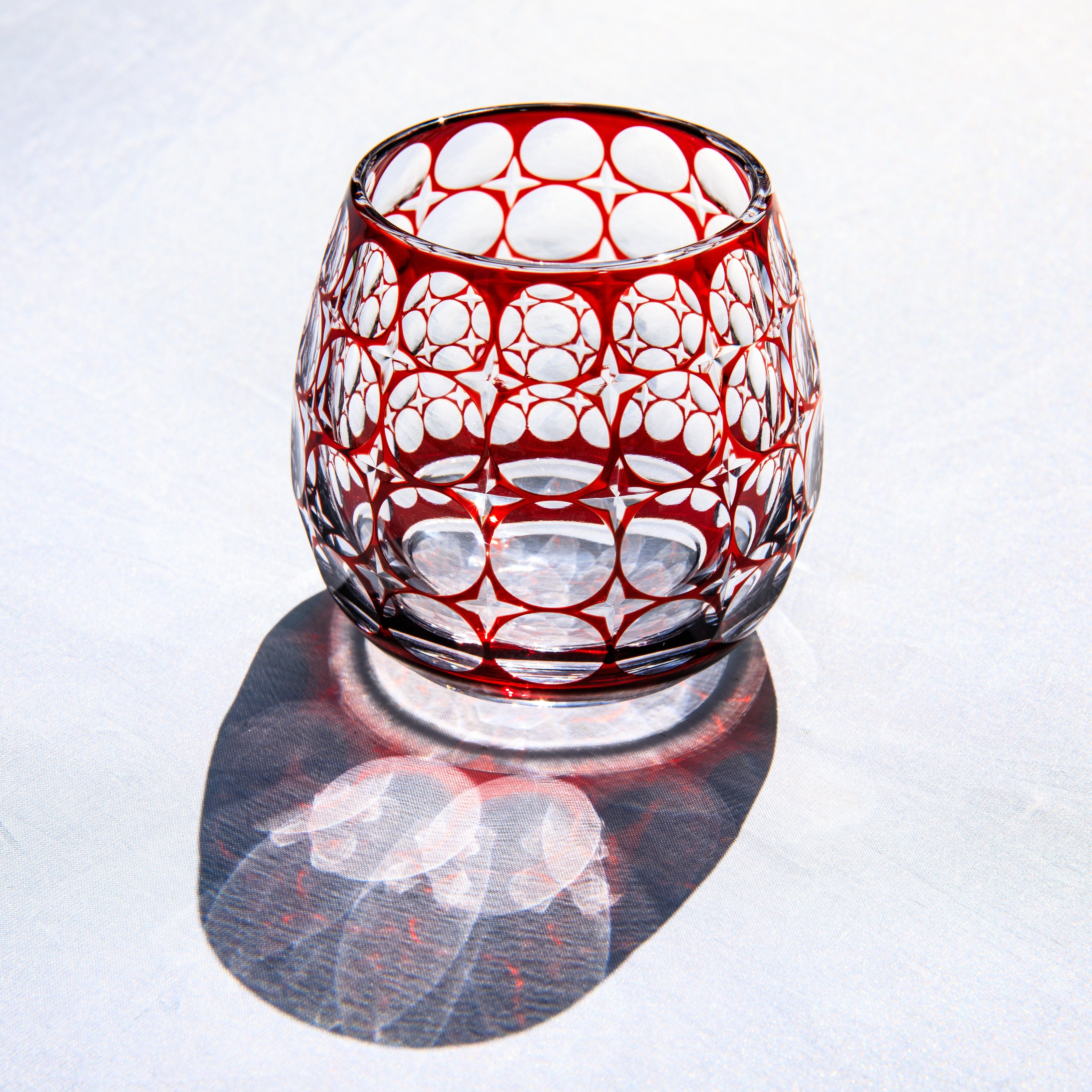 Edo Kiriko Handcrafted Hanamaru Whisky Glass Collection