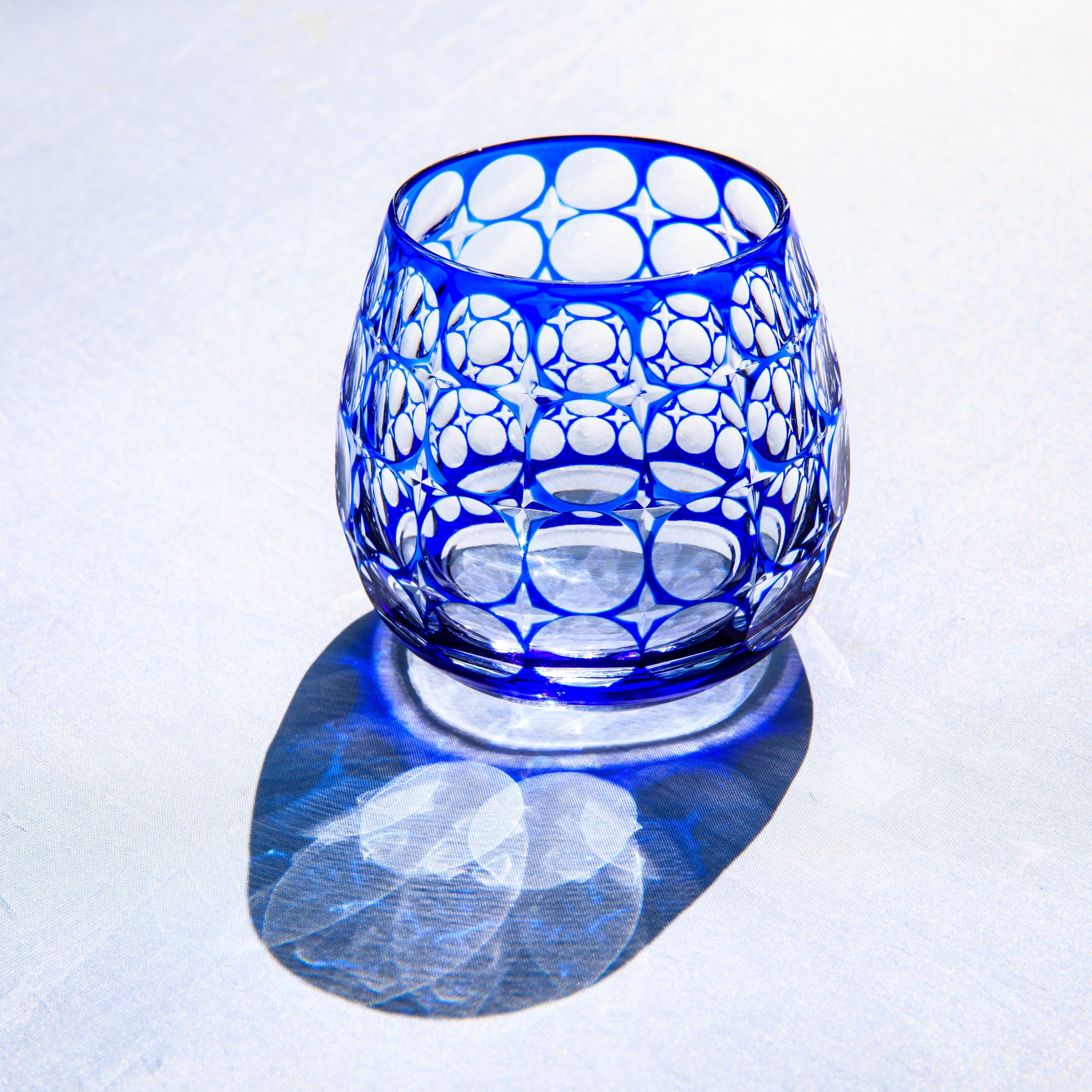 Edo Kiriko Handcrafted Hanamaru Whisky Glass Collection