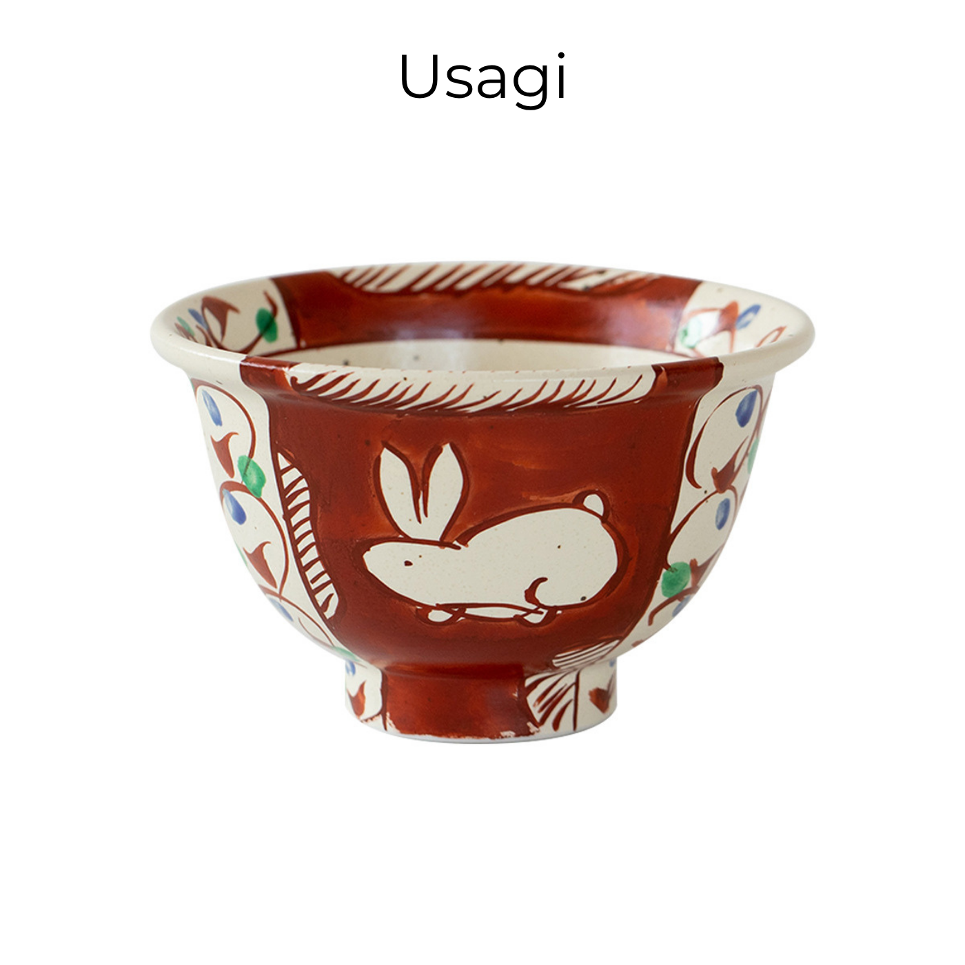 Seto Ware Handcrafted Akae Ceramic Rice Bowl Collection