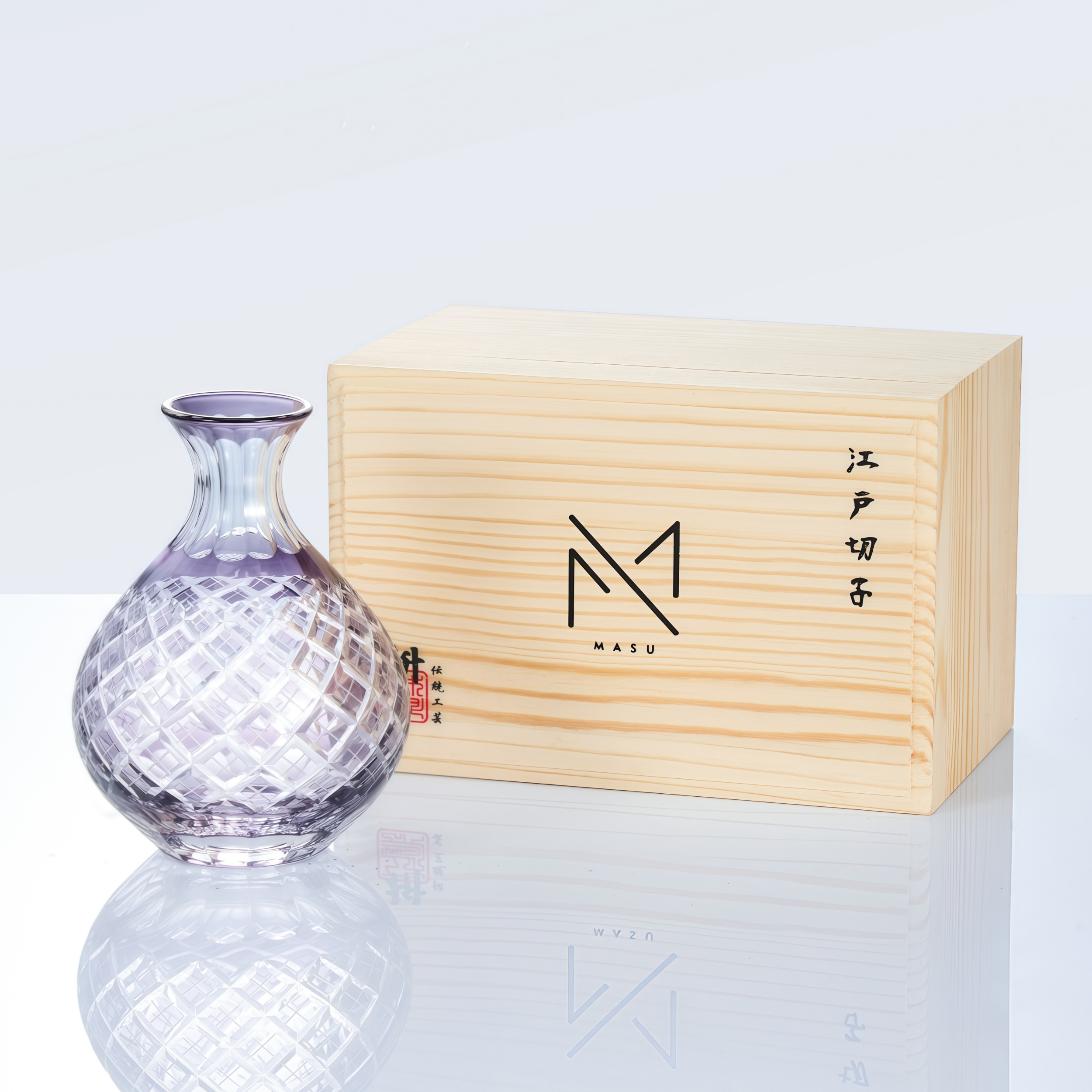 Edo Kiriko Handcrafted Akemizu Sake Collection
