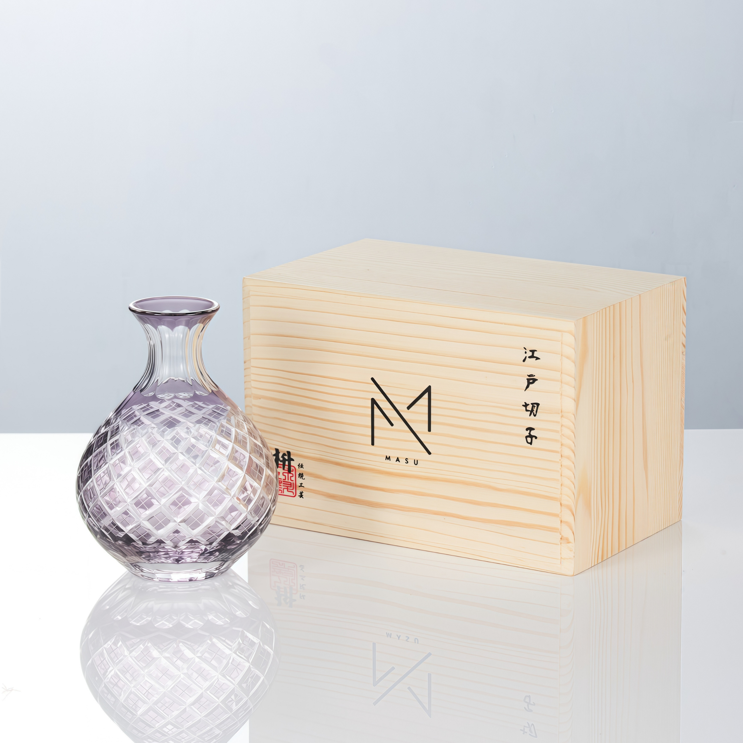 Edo Kiriko Handcrafted Kuroha Sake Collection