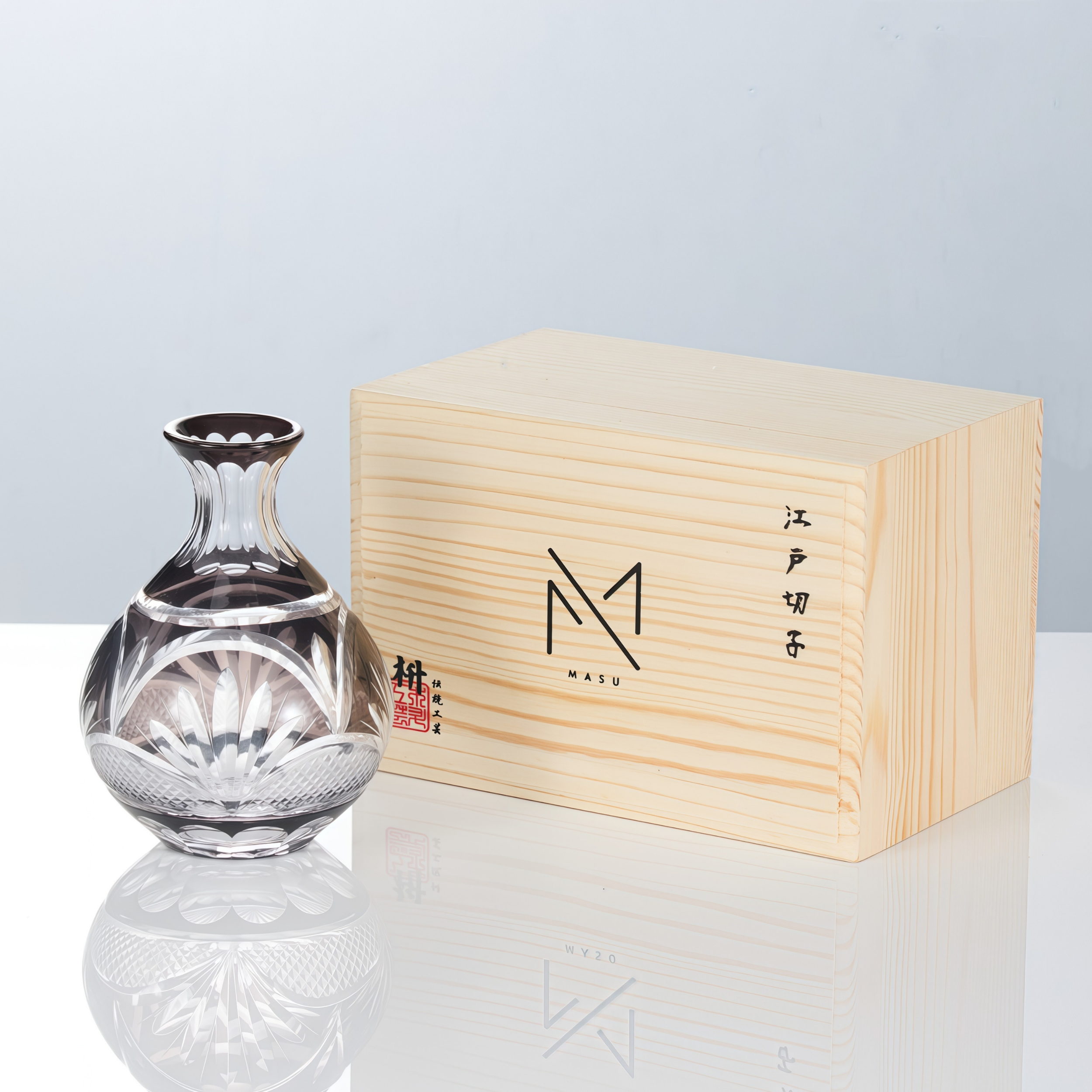 Edo Kiriko Handcrafted Kuroha Sake Collection