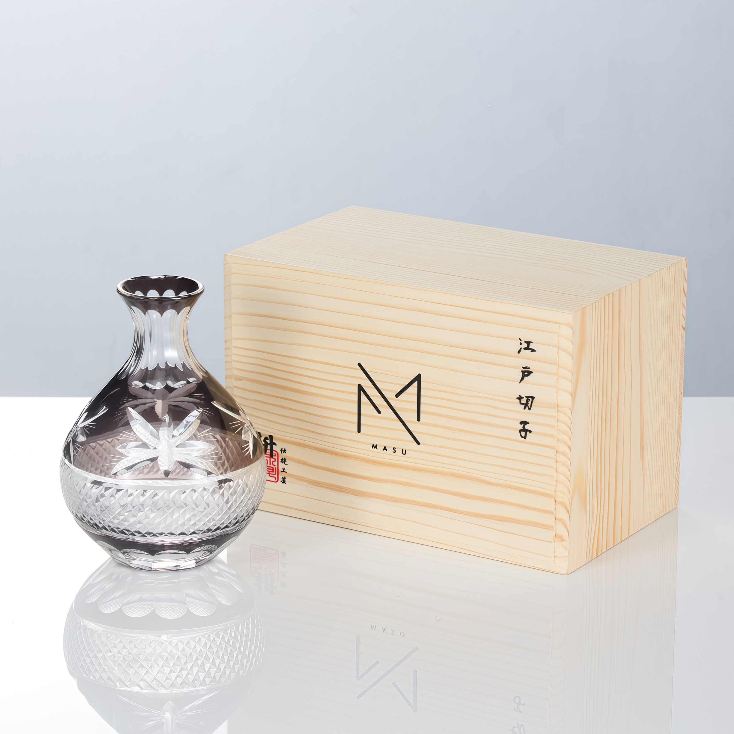 Edo Kiriko Handcrafted Kuroha Sake Collection