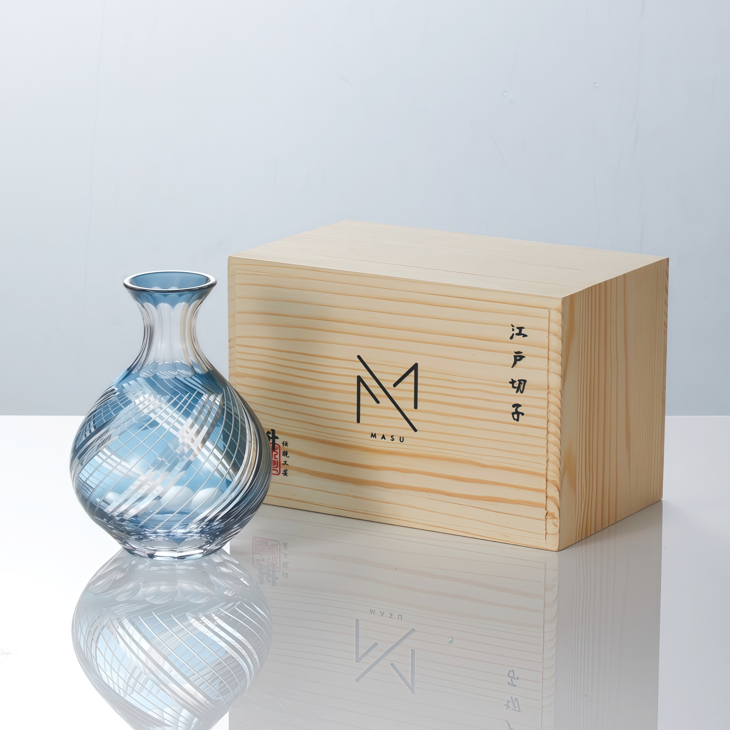 Edo Kiriko Handcrafted Kuroha Sake Collection