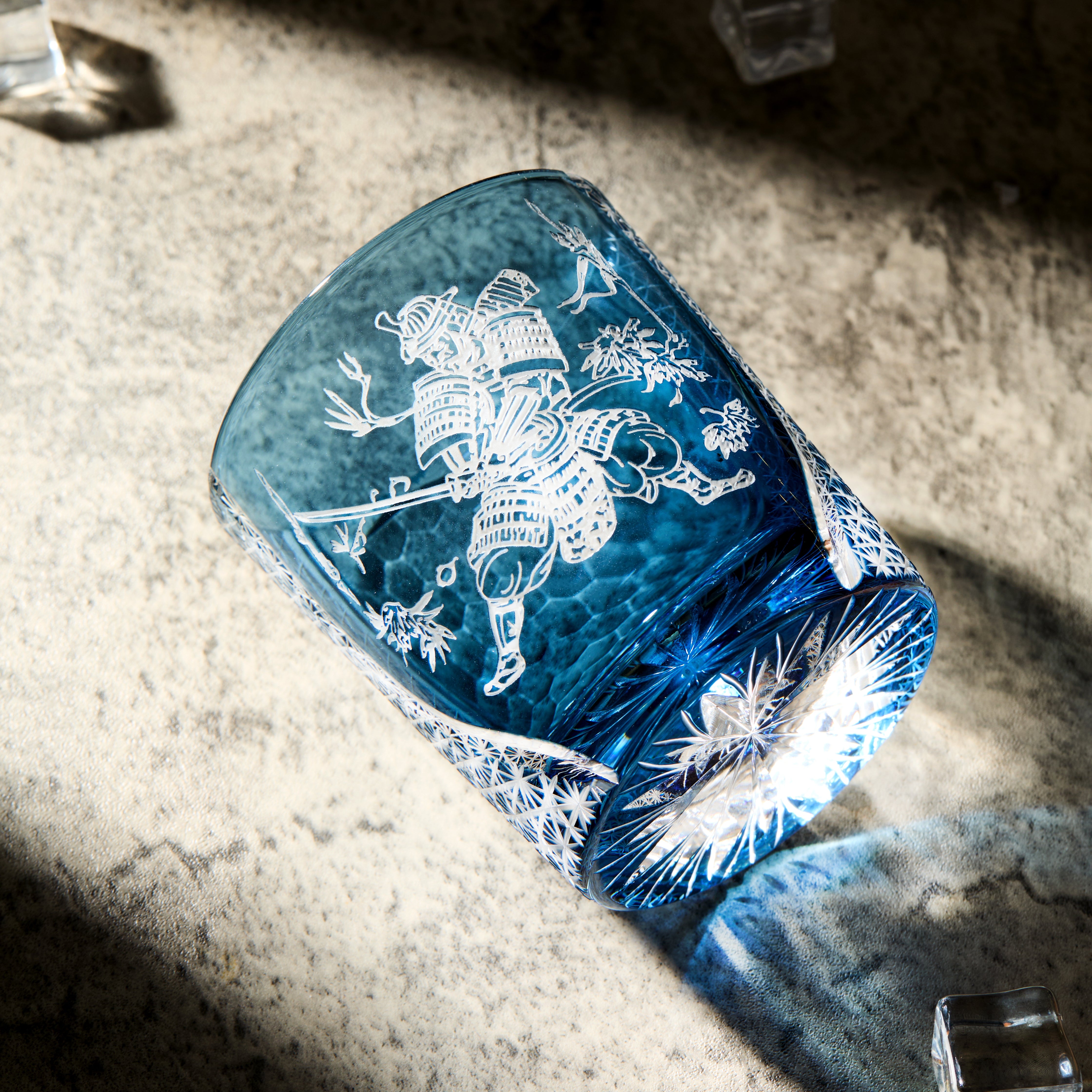Edo Kiriko Handcrafted Aoi Monogatari Whisky Glass Collection