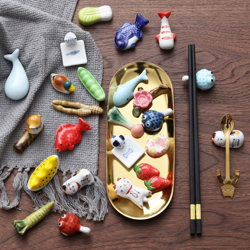 Animal & Fruit Handcrafted Ceramic Chopstick Rests Collection