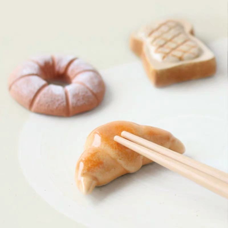 Mino Ware Handcrafted Ceramic Food-Themed Chopstick Rests Set