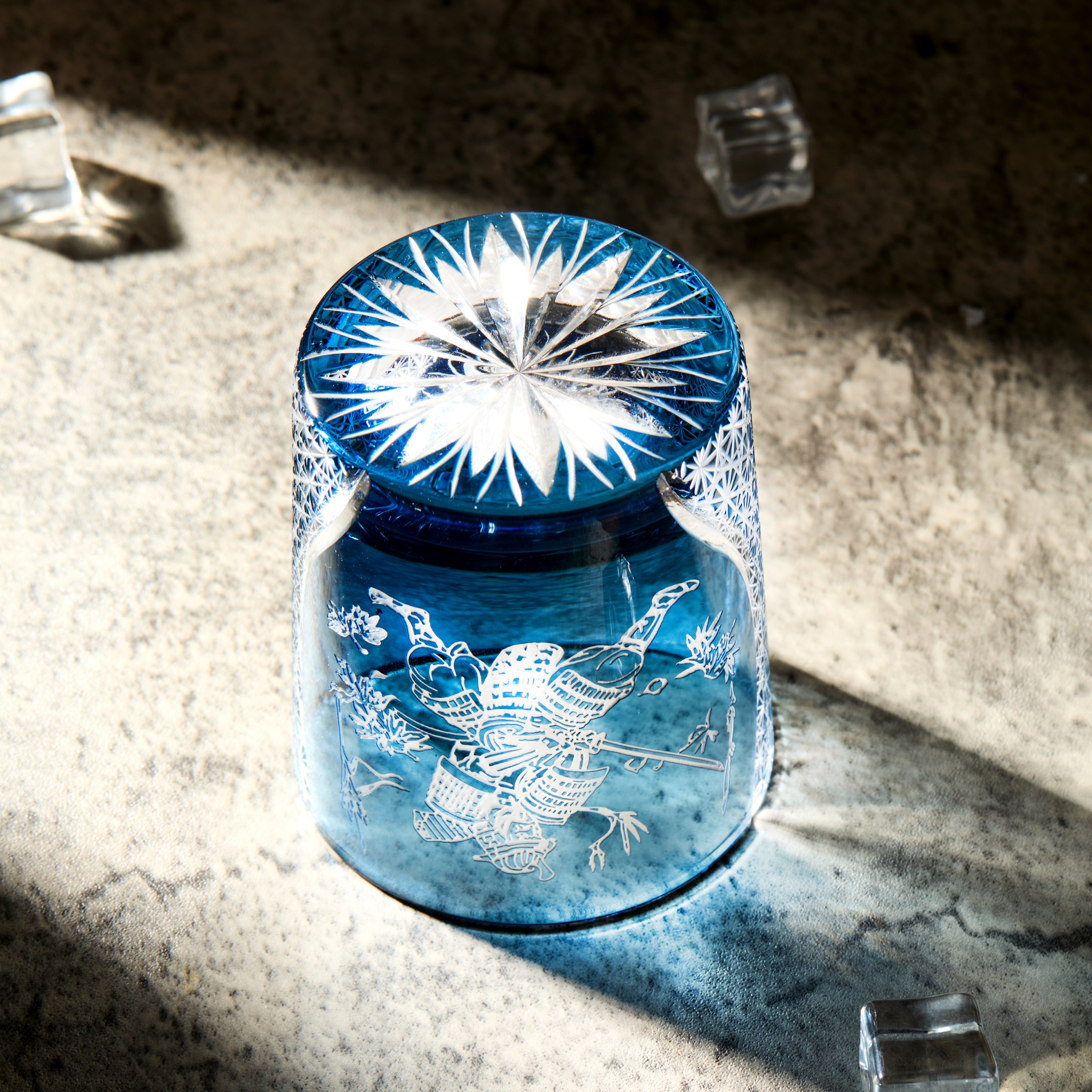 Edo Kiriko Handcrafted Aoi Monogatari Whisky Glass Collection
