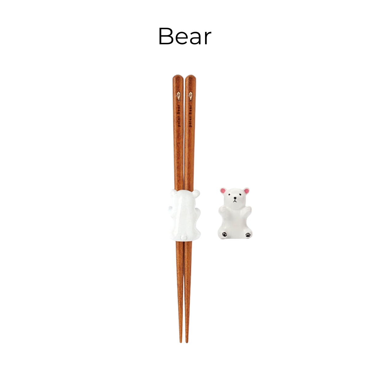 Japanese Handcrafted Animal Series Wooden Children's Chopsticks Set