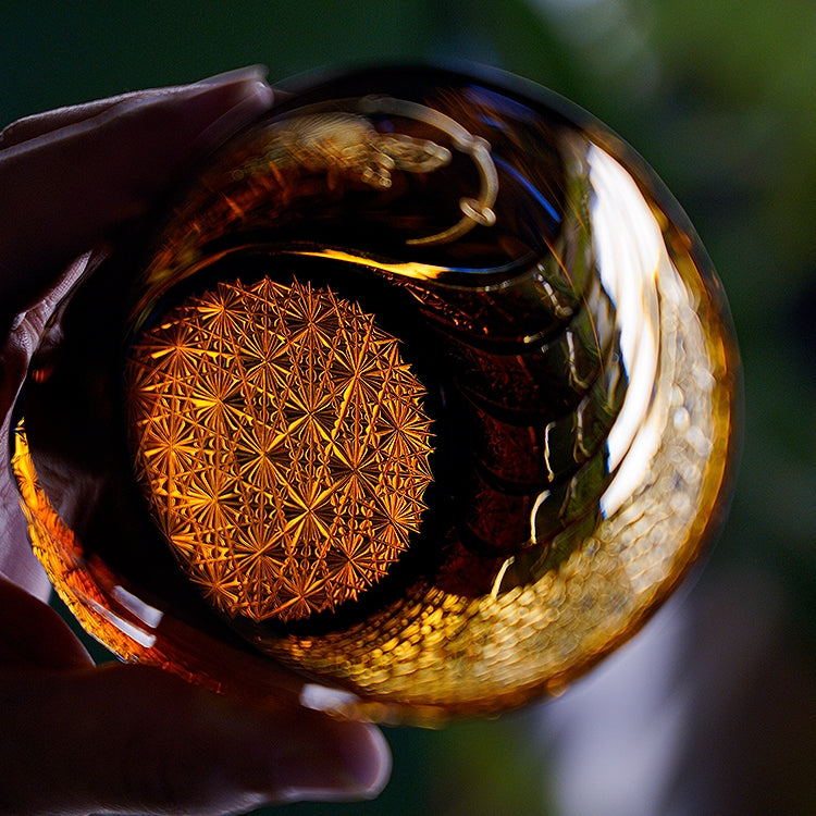 Edo Kiriko Handcrafted Raijin Whisky Glass With Wooden Box