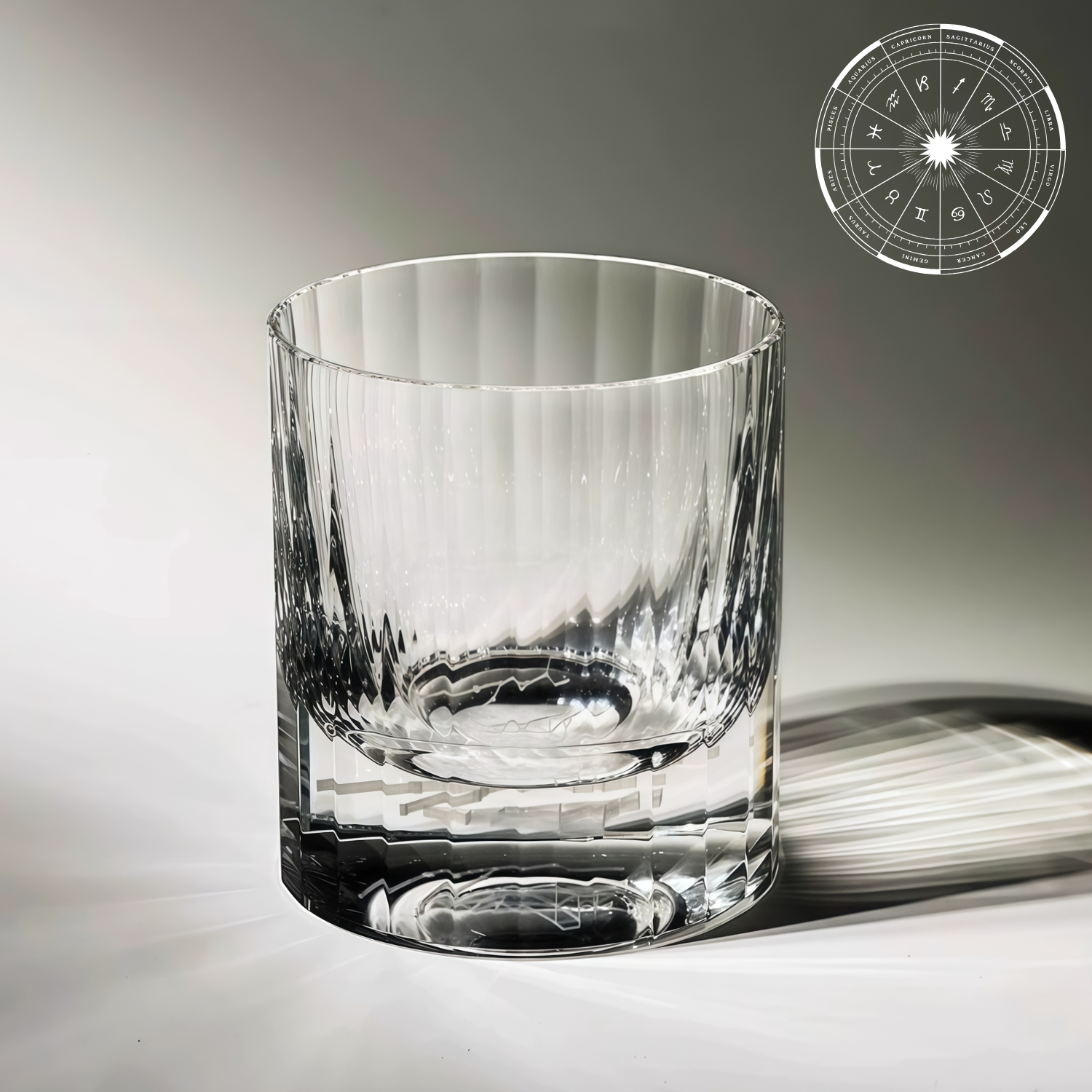 Edo Kiriko Handcrafted Zodiac Constellation Whisky Glass Collection With Wooden Box
