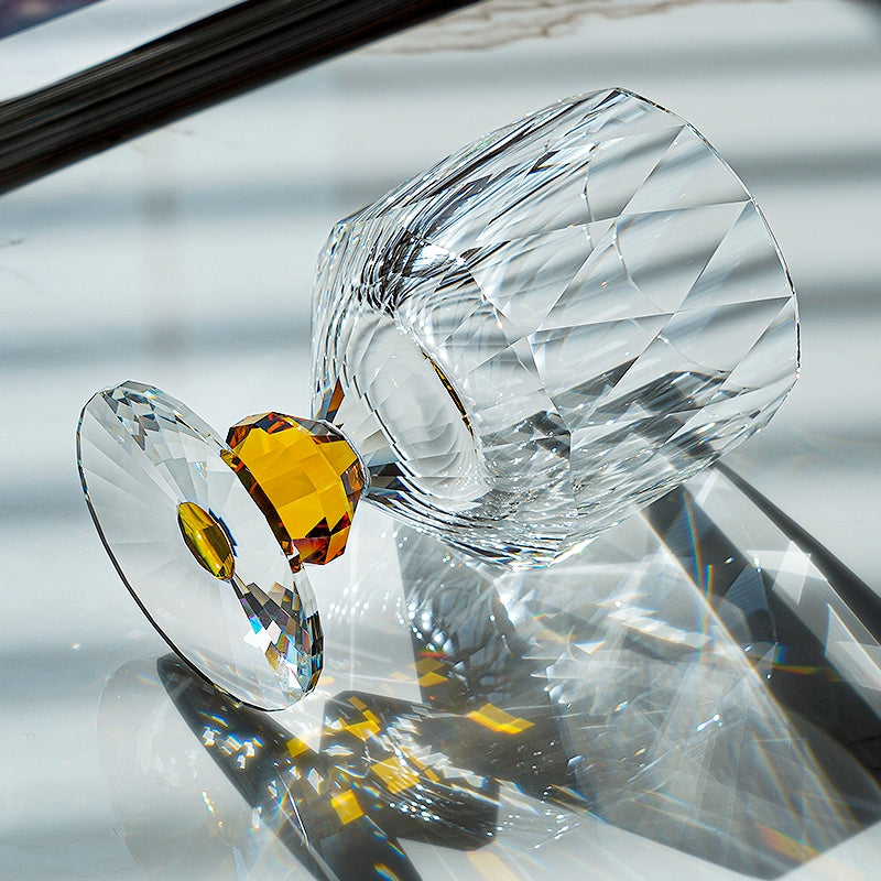 Edo Kiriko Handcrafted Crystal Prism Whisky Glass