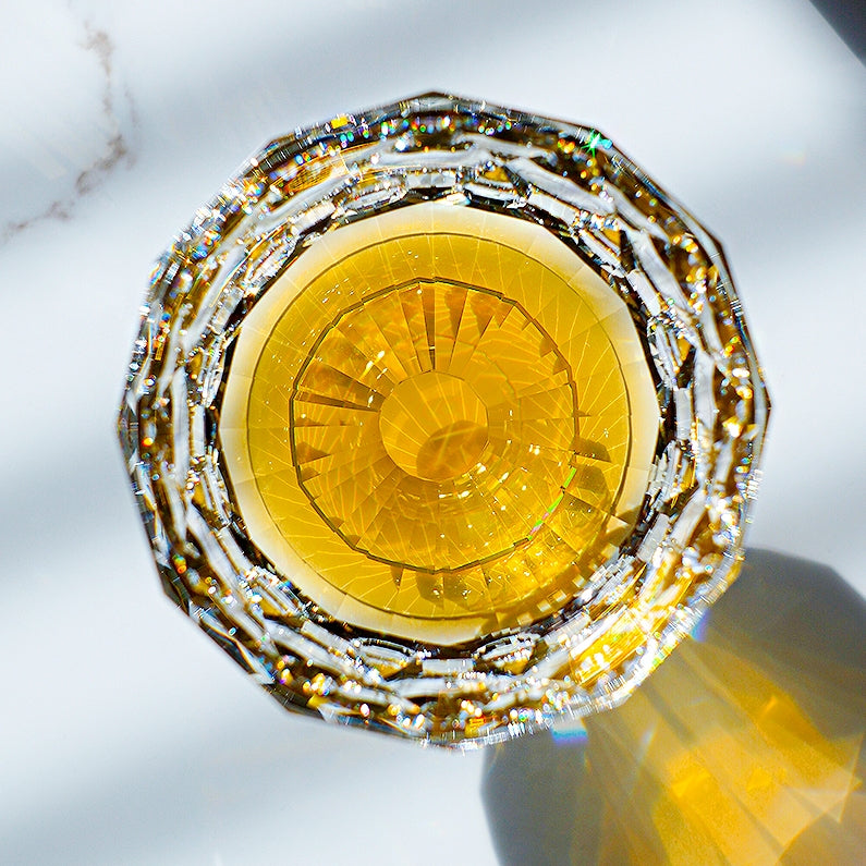 Edo Kiriko Handcrafted Crystal Prism Whisky Glass