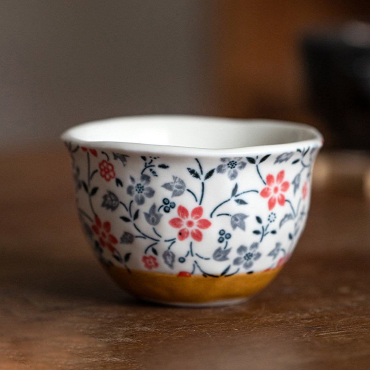 Lot de cinq tasses à thé en céramique Hatsuichi Mino Ware Usuzakura