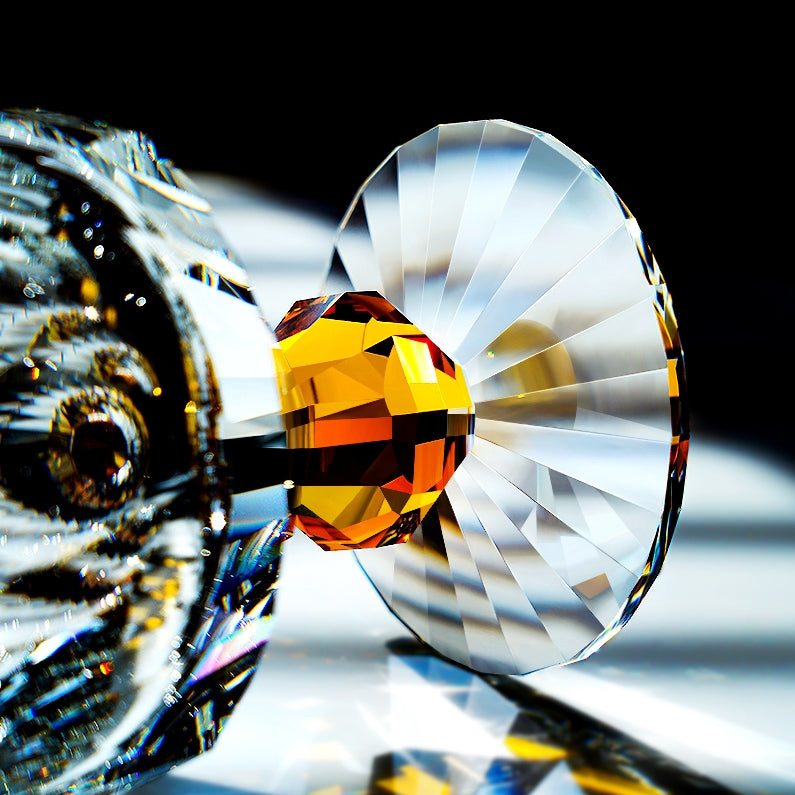 Edo Kiriko Handcrafted Crystal Prism Whisky Glass