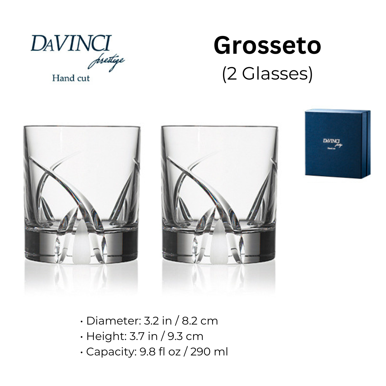 Davinci Italian Whisky Glasses With Decanter Sets